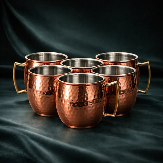 Set 5 Tasses Moscow Mule – Intérieur Nickelé Premium